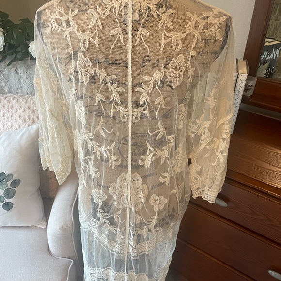 American Rag ladies 3/4 length sleeve lace kimono. NWOT - Picture 3 of 7